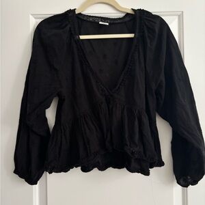 Sunday Best Black Peplum Blouse